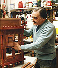 A photograph of Robert H Lee in his workshop